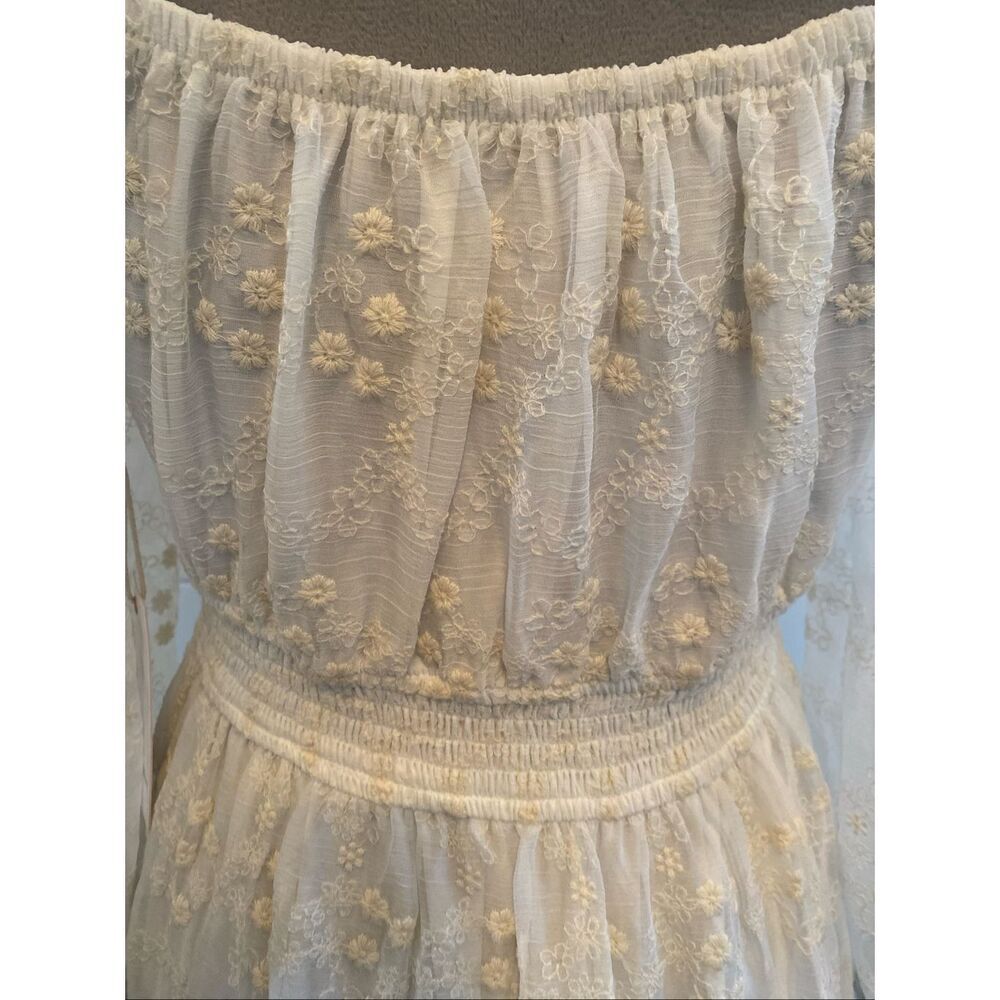 A Collective Story Peasant Boho Tiered Maxi Dress White size Small NWT - Picture 11 of 16